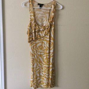 INC yellow floral dress
